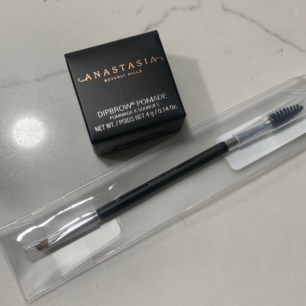 Anastasia Dipbrow Pomade and Dual-Ended Angled Brush- brand new, never used!